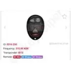 Xhorse 315MHz ID 0516 250