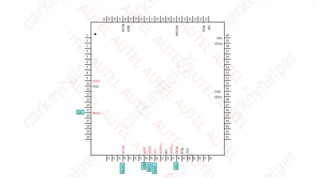 Autel MC9S12DT128 QFP-80 Pinout