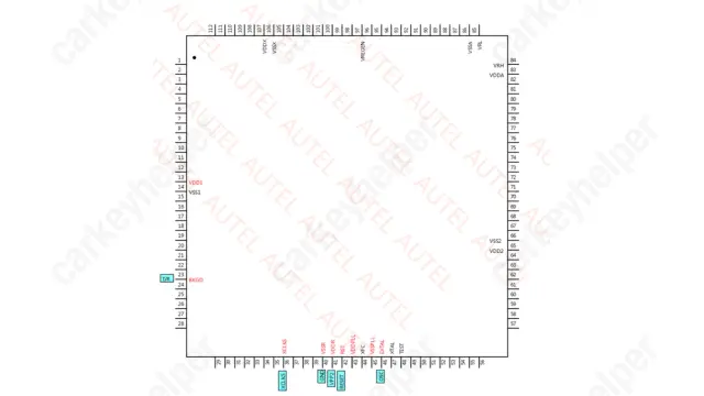 Autel MC9S12DT128 QFP-112 Pinout