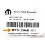RAM Part Number: 7FF24LXHAB / 60977653