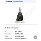 KeyDiy 315MHz: ID R01239